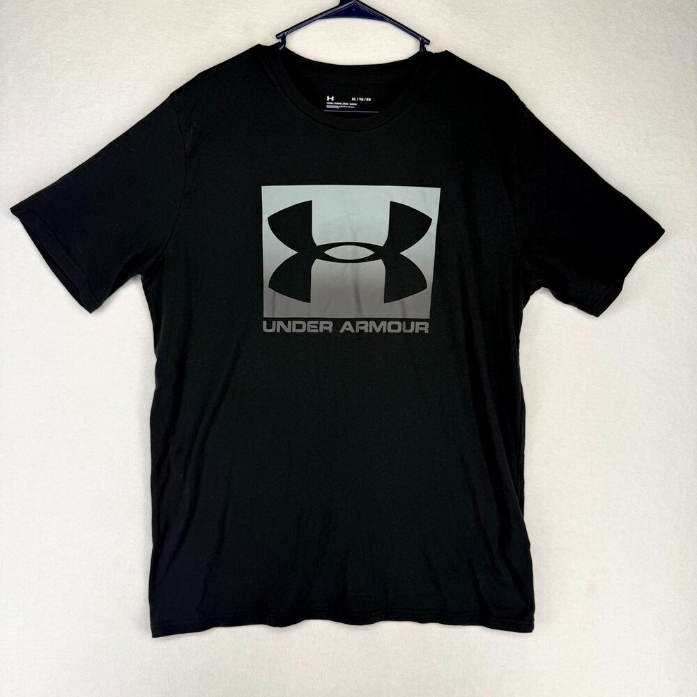 Under Armour Black Graphic Loose Tee with Logo Mens Size XL